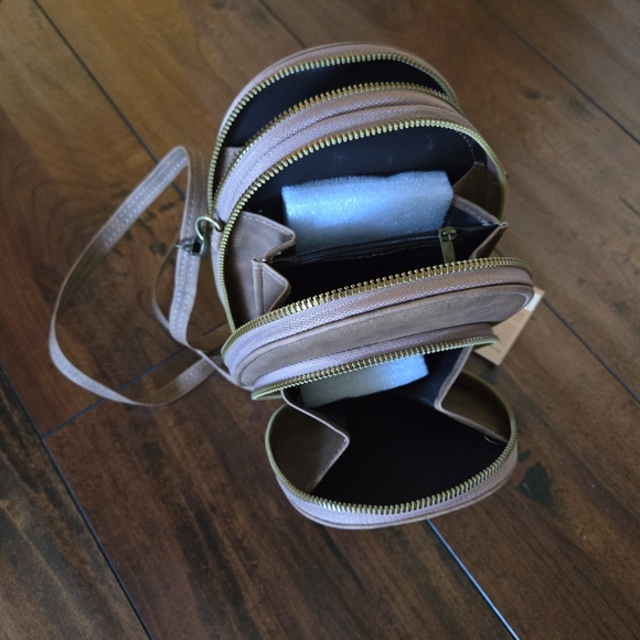 Kangaroo Australia Three Zip Wallet Travel Crossbody Bag Outback Style Brown - Picture 9 of 10